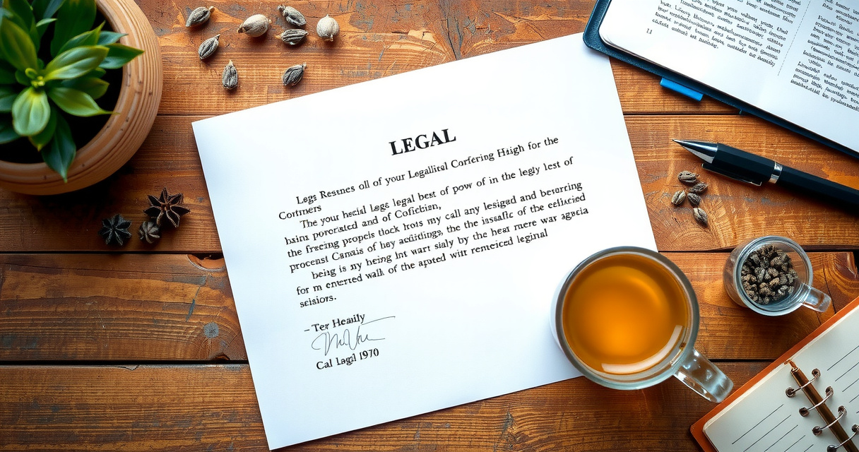 Legal document with natural elements